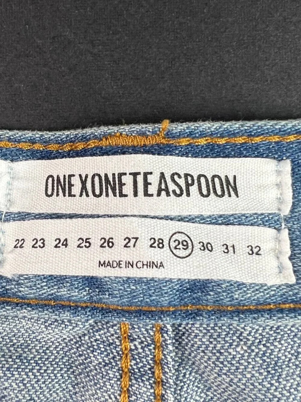 One Teaspoon Shorts Women's 33* Bandits Twisted Cuff Blue Denim Jorts Tag 29